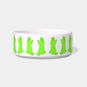 Écuelle Boule de chats verts dansant