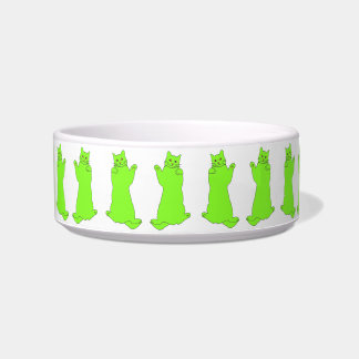 Écuelle Boule de chats verts dansant