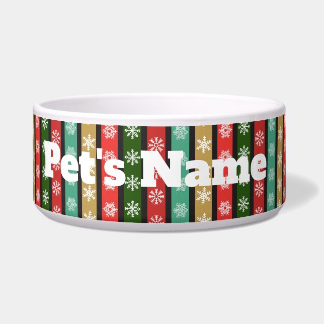 Écuelle Boule de Noël pour animaux de compagnie à customis (Devant)