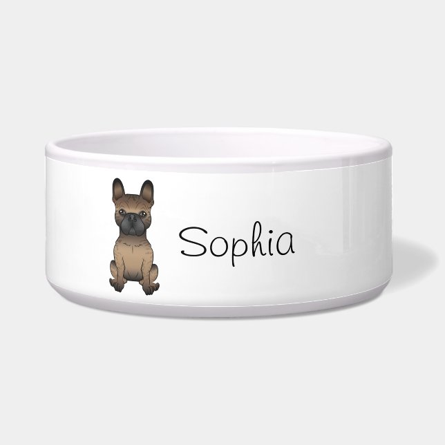 Écuelle Bouledogue français bringé / Frenchie Chien mignon (Devant)