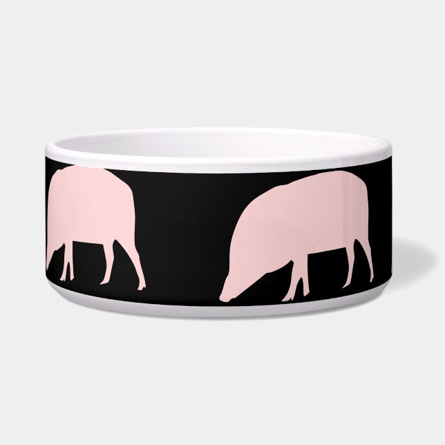 Écuelle Bowl de chien de porc rose (Gauche)