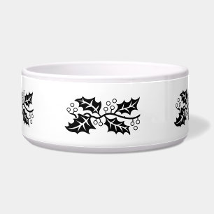 Écuelle Bowl - Feuilles creux en noir et blanc