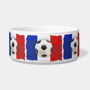 Écuelle Bowl pour animaux de compagnie de football françai