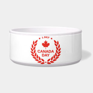 Écuelle Bowl pour animaux de compagnie de la Fête du Canad