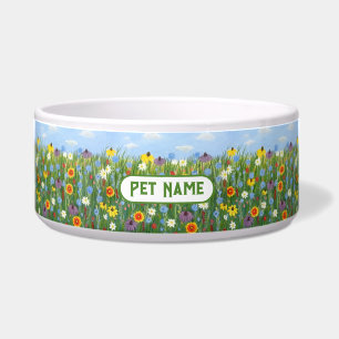 Écuelle Bowl pour animaux de compagnie fleur sauvage