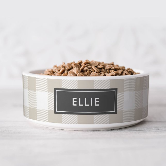 Écuelle Buffalo beige Nom du chèque Monogram (Créateur téléchargé)