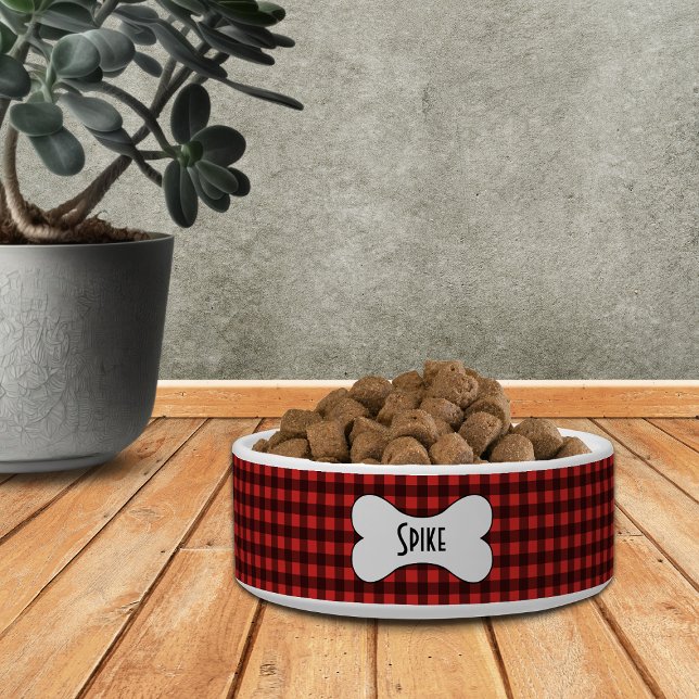 Écuelle Buffle noir et rouge vérifier avec le nom dans l'o (Créateur téléchargé)