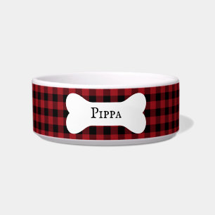 Écuelle Buffle Rustique personnalisé os Plaid