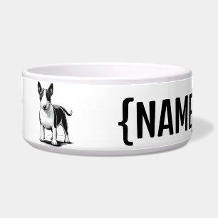 Écuelle Bull Terrier avec NOM Bowls