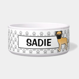 Écuelle Bullmastiff Fauve Personnalisable Chien Et Nom
