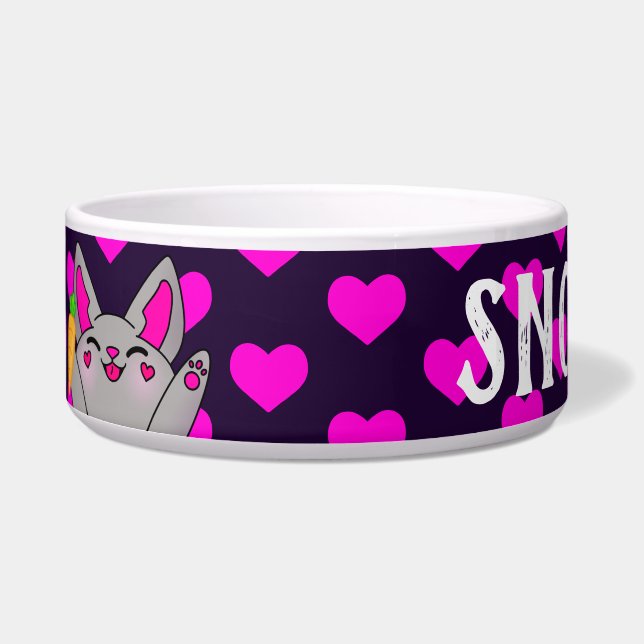 Écuelle Bunny mignon sourire Carotte amusant Amour heureux (Gauche)