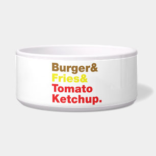 Écuelle Burger & Fries & Tomato Ketchup.
