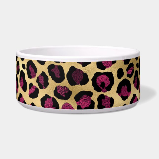 Écuelle Burgundy et Gold Leopard Series Design 2 (Devant)