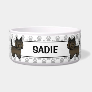 Écuelle Cairn Terrier Brun foncé Cute Chien de dessin anim