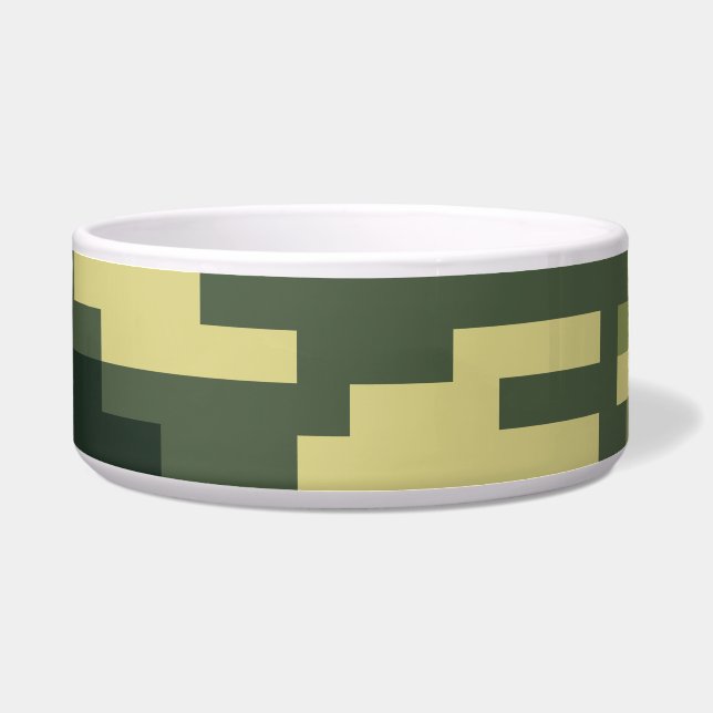 Écuelle Camouflage numérique en bois à 8 bits / Camo (Devant)