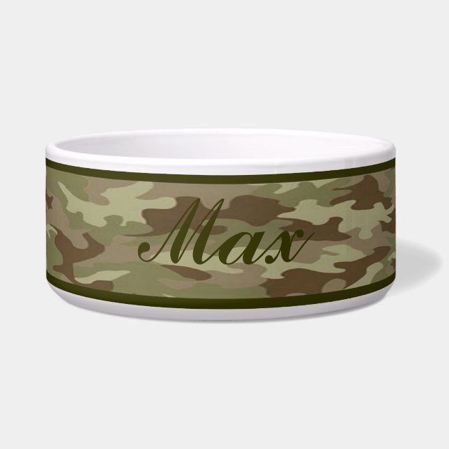 Écuelle Camouflage personnalisé Pet Bowl (Devant)