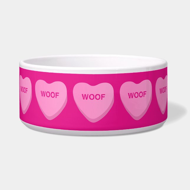Écuelle Candy Hearts Woof (Devant)