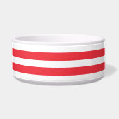 Écuelle Canne de bonbon rouge et blanc rayé horizontal sim (Gauche)