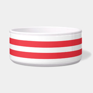 Écuelle Canne de bonbon rouge et blanc rayé horizontal sim