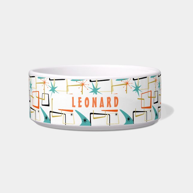 Écuelle Carrés funky de l'ère atomique du milieu du siècle (Devant)