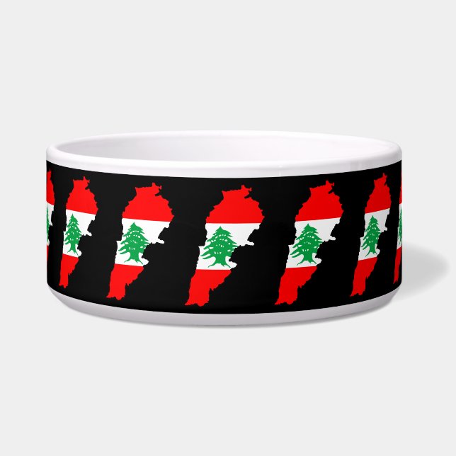 Écuelle Carte du Liban avec drapeau (Devant)