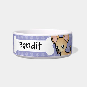 Écuelle Cartoon Chihuahua (manteau lisse)