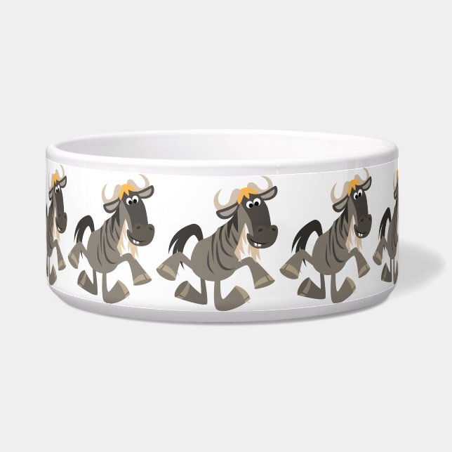 Écuelle Cartoon Tap Danser Wildebeest Pet Bowl (Gauche)