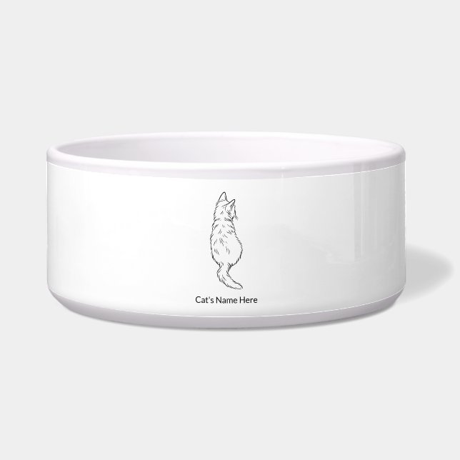 Écuelle Cat Back View Large Pet Bowl Personalized (Devant)
