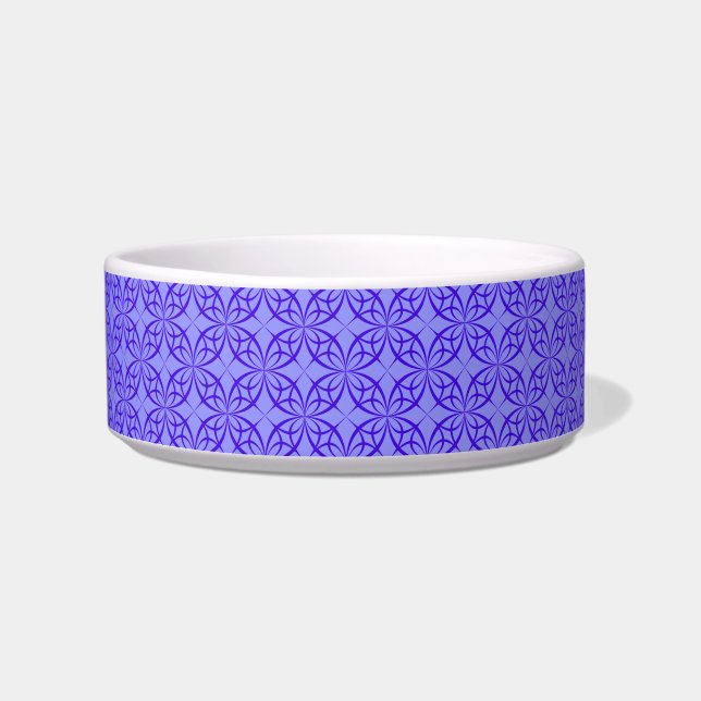 Écuelle cercles géométriques violets cuvette de nourriture (Devant)