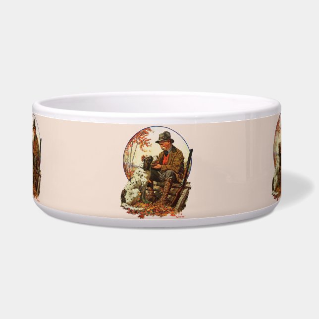 Écuelle Chasseur et épagneul (Devant)