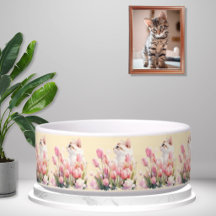 Chat Cache-Cache Rose Floral