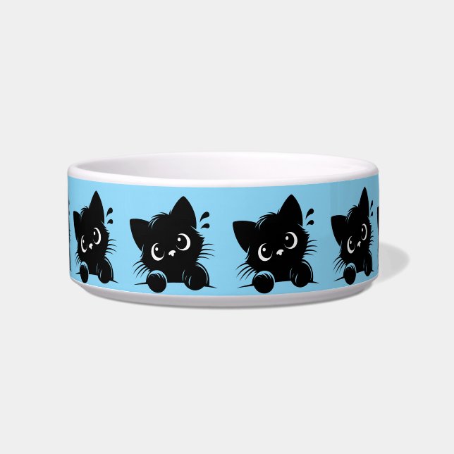 Écuelle Chat Curieux Personnalisé  (Devant)