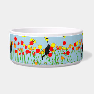 Écuelle Chat dans le champ d'abeilles Pet Bowl
