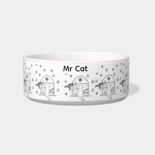 Écuelle Chat de Noël de Noël de Noël à la main