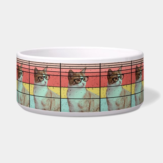 ÉCUELLE CHAT DRÔLE MIGNON VINTAGE TENDANCE  (Devant)