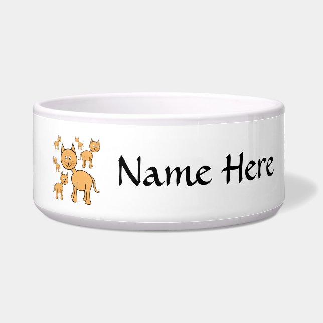 Écuelle Chats mignons de gingembre.  Bande dessinée de (Devant)