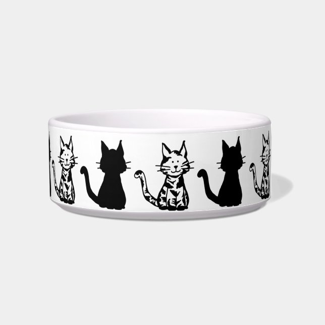 Écuelle Chats noir et blanc Pattern Small (Droite)