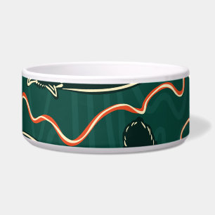 Écuelle Chats Vintage : Motif Sans Couture Doodle