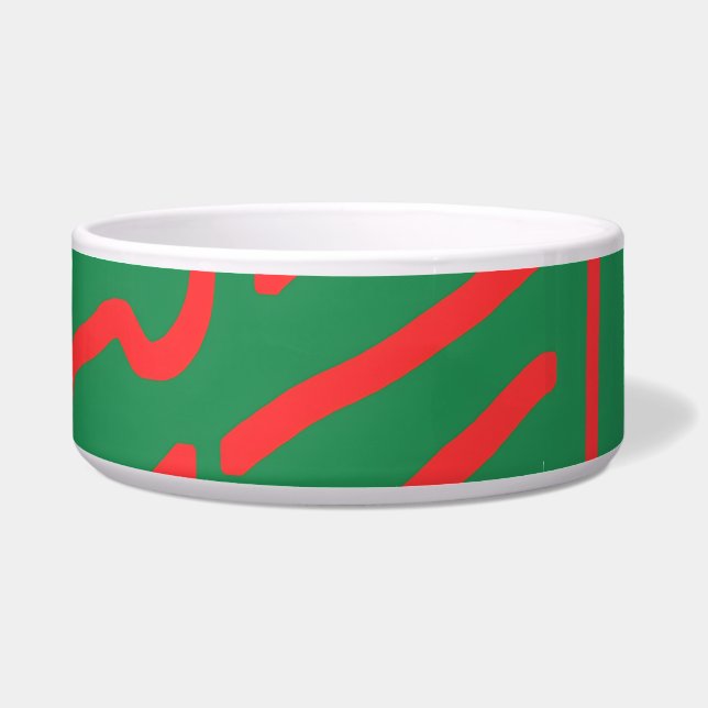 Écuelle Chaussette de Noël verte sur fond vert (Devant)
