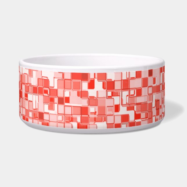 Écuelle Chevauchement de petits carrés, tons de rouge ou d (Devant)