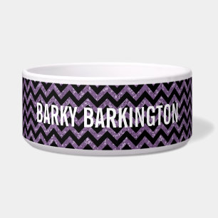 Écuelle Chevron Parties scintillant Look Dog Bowl