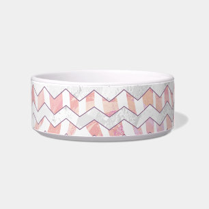 Écuelle Chevron rose et blanc de zèbre