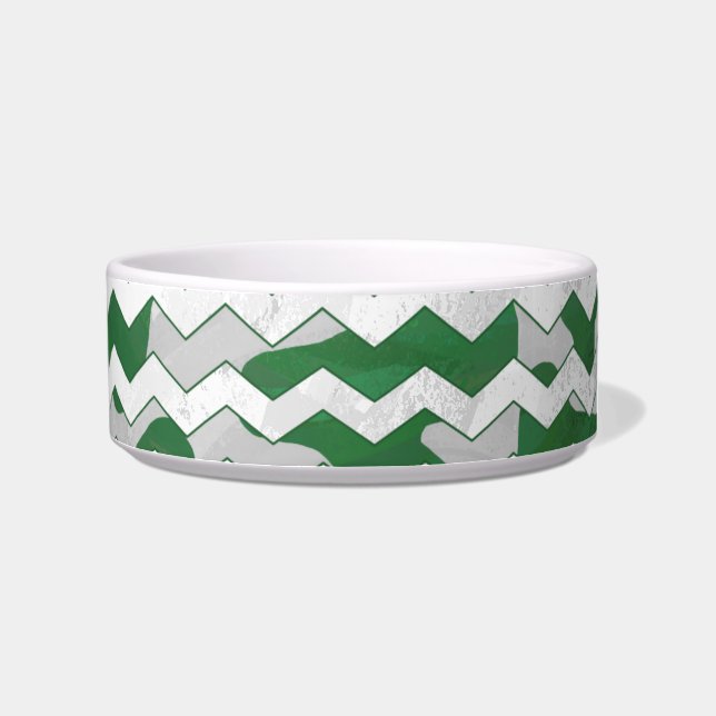 Écuelle Chevron Vache vert et blanc Impression (Droite)