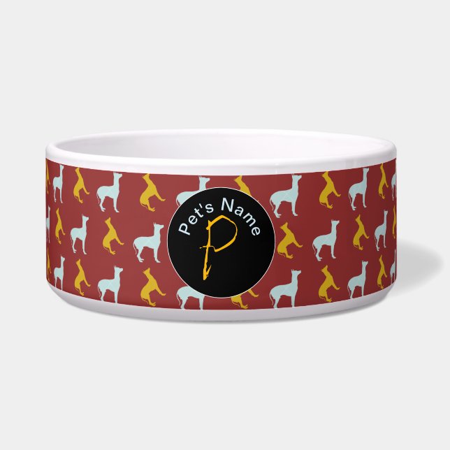 Écuelle Chien Année Zodiaque Anniversaire Monogramme Bowl  (Devant)