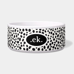 Écuelle Chien dalmate Abstrait Motif Monogramme noir