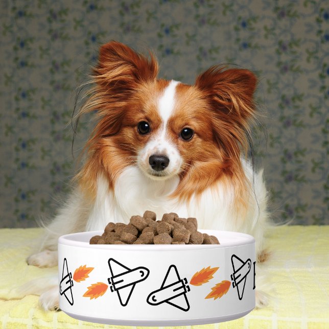 Écuelle Chien de compagnie de fusée spatiale mignonne céra (Créateur téléchargé)
