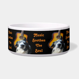 Écuelle Chien de guitare du Bowl pour animaux de compagnie