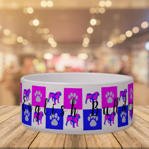Écuelle Chien et Paw Chien et Paw Hot Pink & Blue Pet Pet 