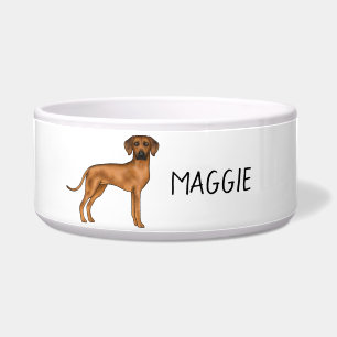 Écuelle Chien Lion Brun Mignon Rhodesian Ridgeback Avec No