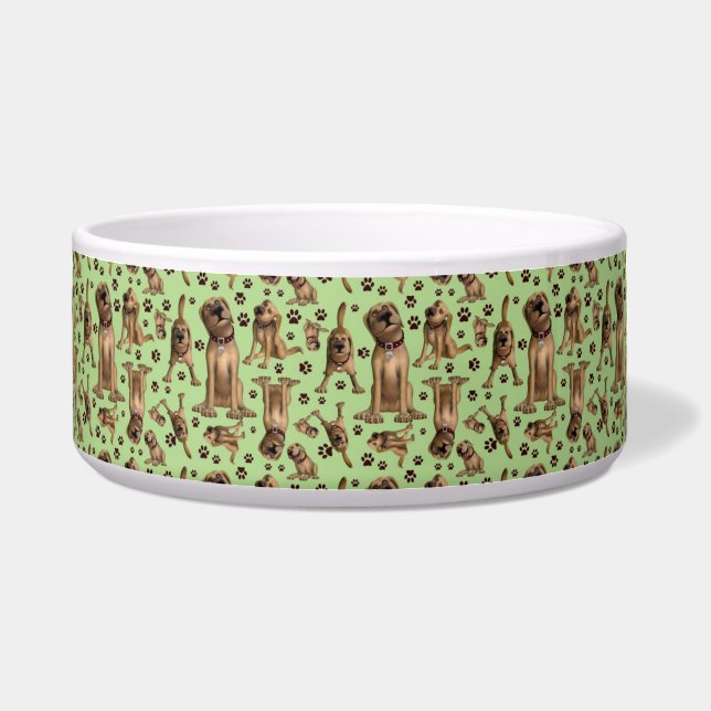 Écuelle Chien mignon avec Empreintes de pattes (Devant)